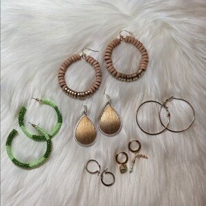 Elegant Mixed Color Earring Set